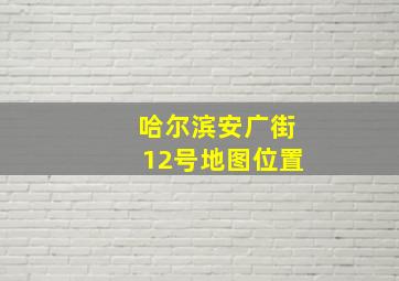 哈尔滨安广街12号地图位置