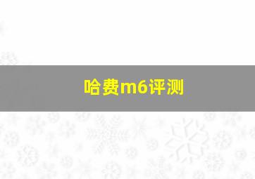 哈费m6评测