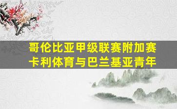 哥伦比亚甲级联赛附加赛卡利体育与巴兰基亚青年