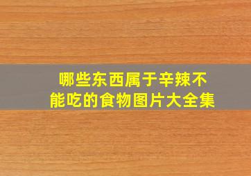 哪些东西属于辛辣不能吃的食物图片大全集