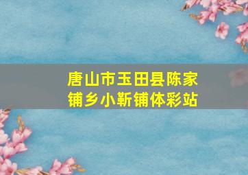 唐山市玉田县陈家铺乡小靳铺体彩站