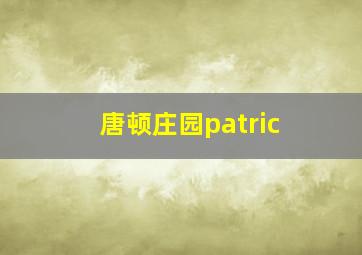 唐顿庄园patric