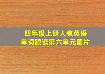 四年级上册人教英语单词跟读第六单元图片