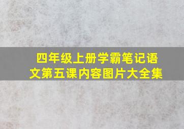 四年级上册学霸笔记语文第五课内容图片大全集