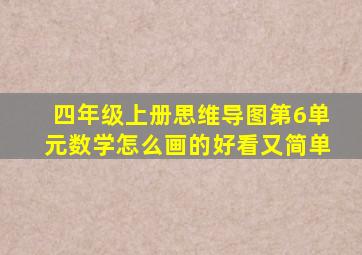 四年级上册思维导图第6单元数学怎么画的好看又简单