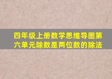 四年级上册数学思维导图第六单元除数是两位数的除法