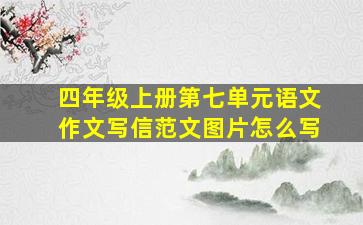 四年级上册第七单元语文作文写信范文图片怎么写