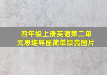 四年级上册英语第二单元思维导图简单漂亮图片