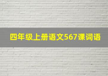 四年级上册语文567课词语