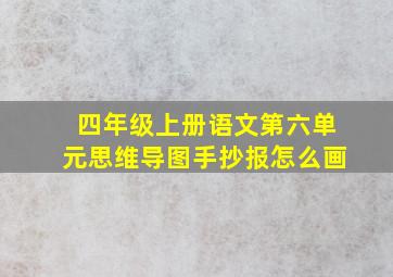 四年级上册语文第六单元思维导图手抄报怎么画