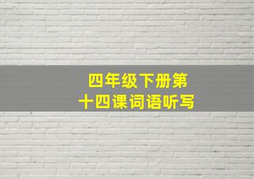 四年级下册第十四课词语听写