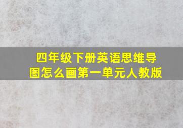 四年级下册英语思维导图怎么画第一单元人教版