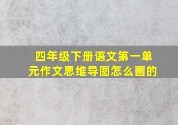 四年级下册语文第一单元作文思维导图怎么画的