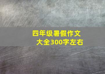 四年级暑假作文大全300字左右