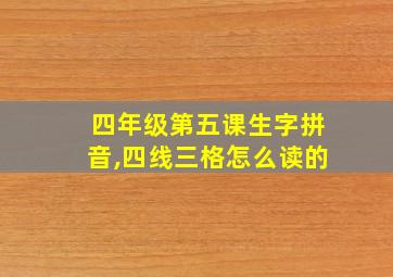 四年级第五课生字拼音,四线三格怎么读的