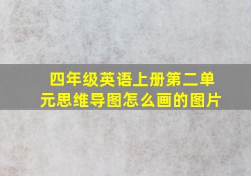 四年级英语上册第二单元思维导图怎么画的图片