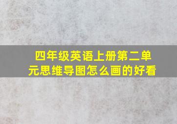 四年级英语上册第二单元思维导图怎么画的好看