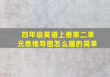 四年级英语上册第二单元思维导图怎么画的简单