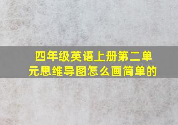 四年级英语上册第二单元思维导图怎么画简单的