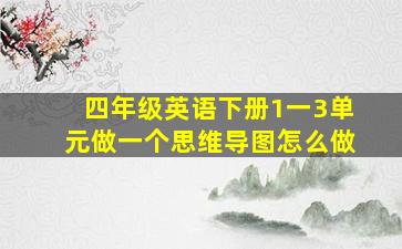 四年级英语下册1一3单元做一个思维导图怎么做