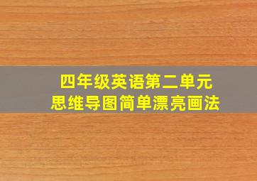 四年级英语第二单元思维导图简单漂亮画法