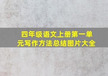 四年级语文上册第一单元写作方法总结图片大全