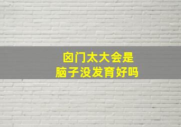 囟门太大会是脑子没发育好吗