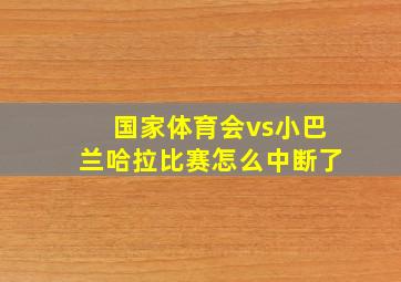 国家体育会vs小巴兰哈拉比赛怎么中断了