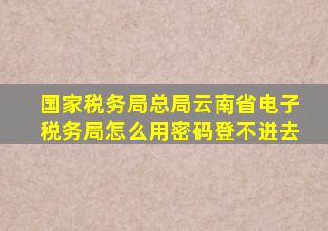 国家税务局总局云南省电子税务局怎么用密码登不进去