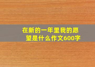 在新的一年里我的愿望是什么作文600字