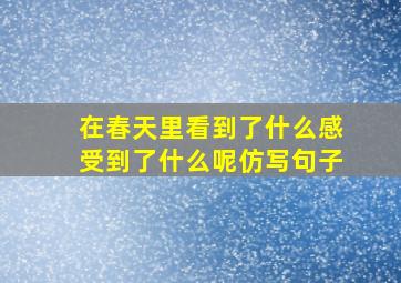 在春天里看到了什么感受到了什么呢仿写句子