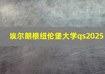 埃尔朗根纽伦堡大学qs2025