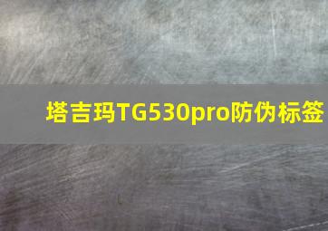 塔吉玛TG530pro防伪标签