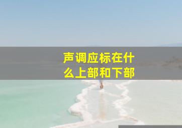 声调应标在什么上部和下部