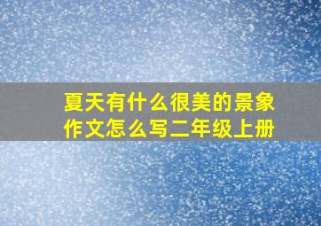 夏天有什么很美的景象作文怎么写二年级上册