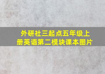 外研社三起点五年级上册英语第二模块课本图片