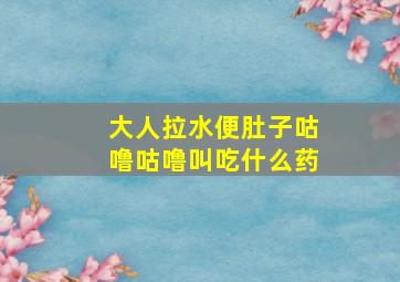 大人拉水便肚子咕噜咕噜叫吃什么药