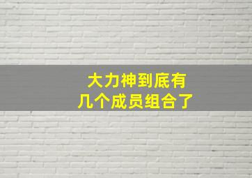 大力神到底有几个成员组合了