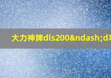 大力神牌dls200–d功能