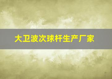 大卫波次球杆生产厂家