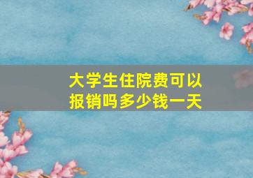 大学生住院费可以报销吗多少钱一天