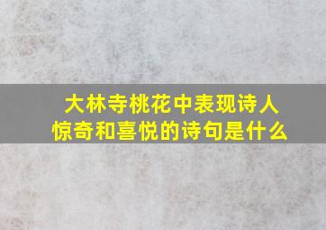 大林寺桃花中表现诗人惊奇和喜悦的诗句是什么