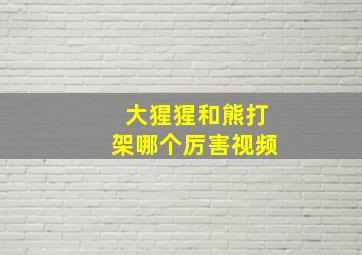 大猩猩和熊打架哪个厉害视频