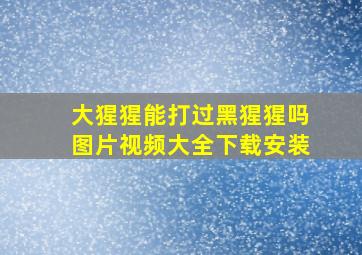 大猩猩能打过黑猩猩吗图片视频大全下载安装