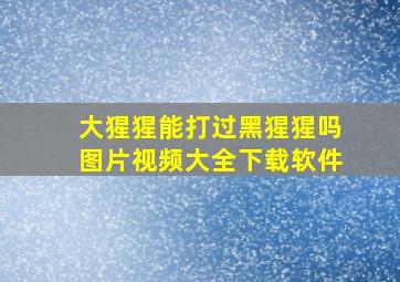 大猩猩能打过黑猩猩吗图片视频大全下载软件