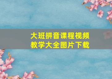 大班拼音课程视频教学大全图片下载