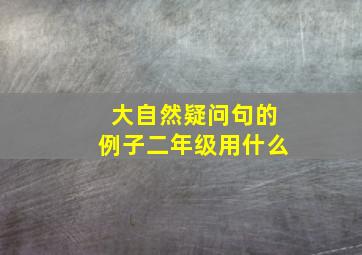 大自然疑问句的例子二年级用什么