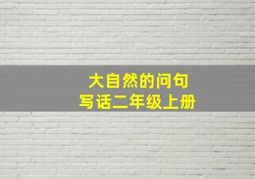 大自然的问句写话二年级上册