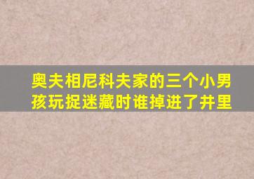 奥夫相尼科夫家的三个小男孩玩捉迷藏时谁掉进了井里