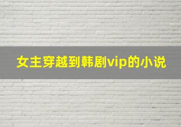 女主穿越到韩剧vip的小说